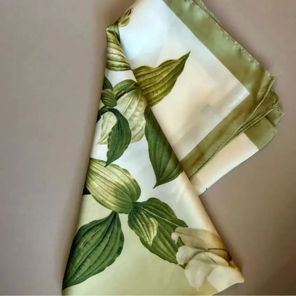 Floral Green Scarf S96
